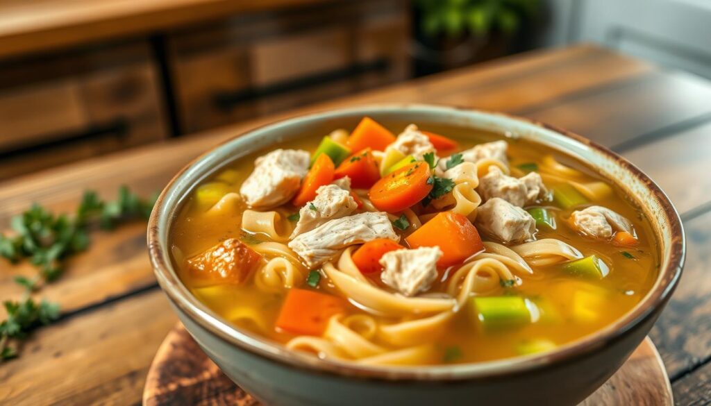 Homemade chicken noodle soup Homemade chicken noodle soup