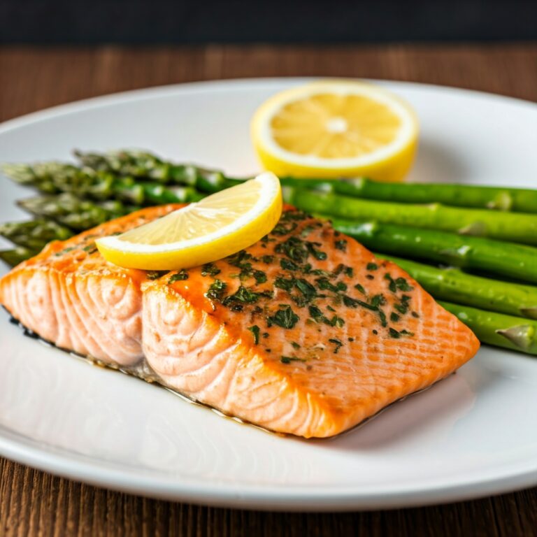 One-Pan Lemon Herb Roasted Salmon with Asparagus